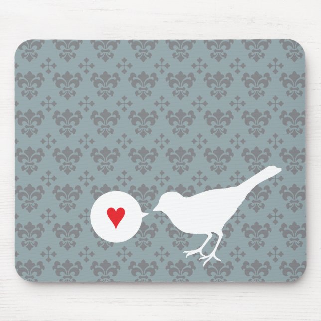 Bird in Love mousepad (Front)