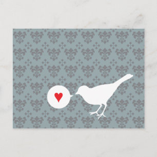 Bird in Love postcard