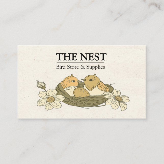Bird In Nest Business Card (Front)