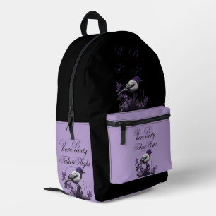 Bird in Perfect Harmony Botanical Scene Printed Backpack