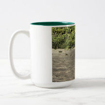 Bird In Sand Two-Tone Coffee Mug