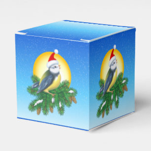 Bird in Santa Hat Favour Box