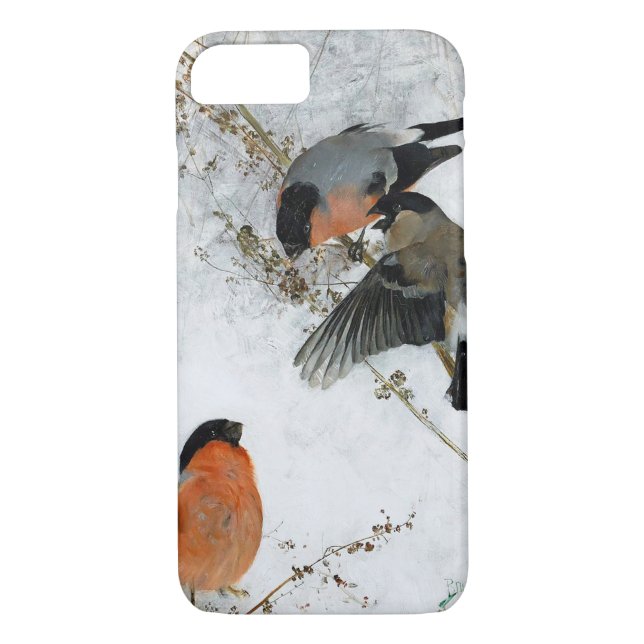 Bird in Snow, Bruno Liljefors Case-Mate iPhone Case (Back)
