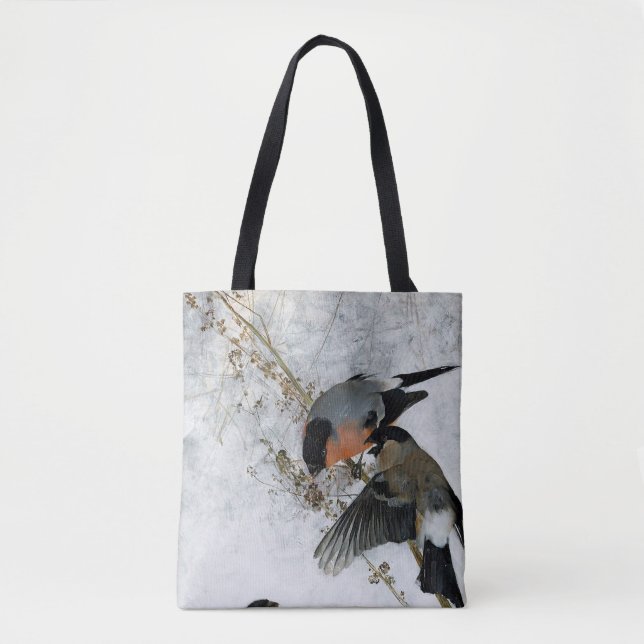 Bird in Snow, Bruno Liljefors Tote Bag (Front)