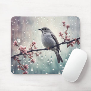 Bird  in the Rain Mouse Mat
