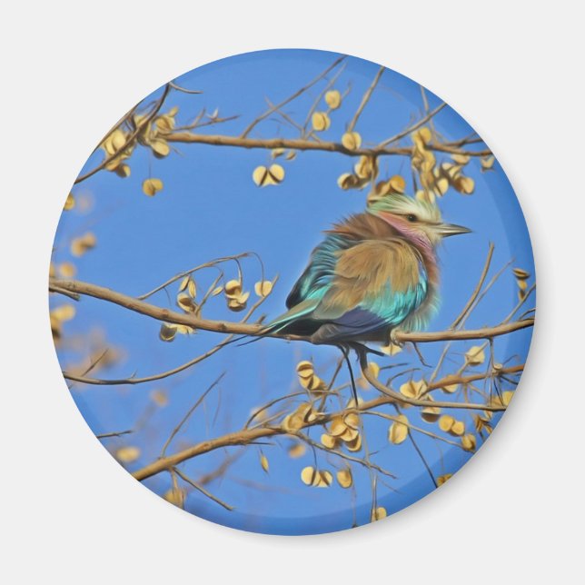 Bird in Tree Photo Magnet (Front)