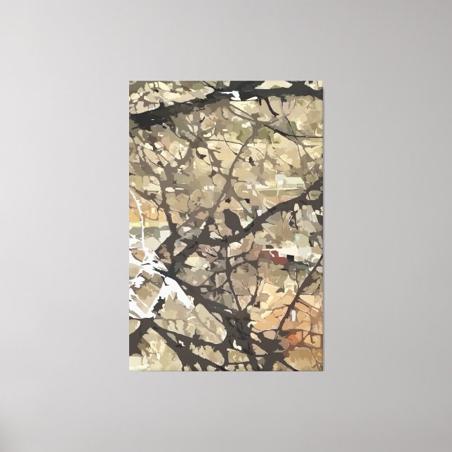 Bird In Tree Stretched Canvas Print (Front)
