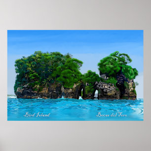 Bird Island Tropical Poster Bocas Del Toro Panama