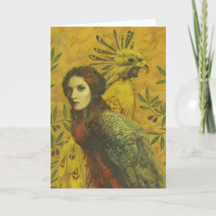 Bird Lady Greetings Card
