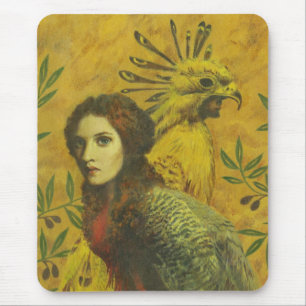 Bird Lady Mutant Design Mouse Mat