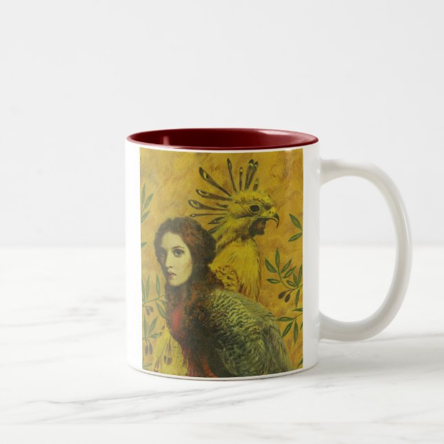 Bird Lady Mutant Design Two-Tone Coffee Mug (Right)