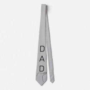 Bird Line Art Dad Gift Neck Tie