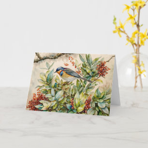 Bird Lover Art Whimsical Note Card