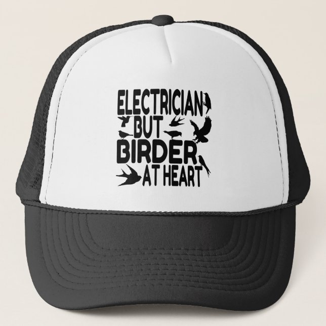 Bird Lover Electrician Trucker Hat (Front)
