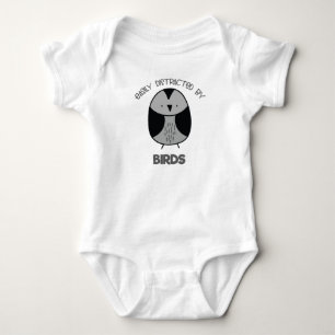 Bird Lover Gift for Bird Watchers Easily Distracte Baby Bodysuit