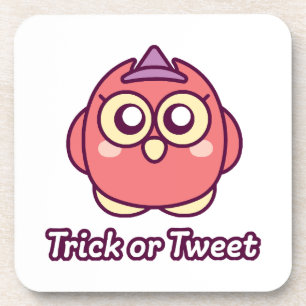 Bird Lover Halloween Cute Owl Witch Coaster