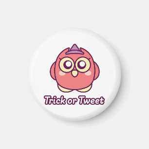 Bird Lover Halloween Cute Owl Witch Magnet