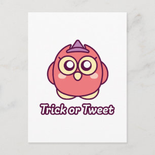 Bird Lover Halloween Cute Owl Witch Postcard