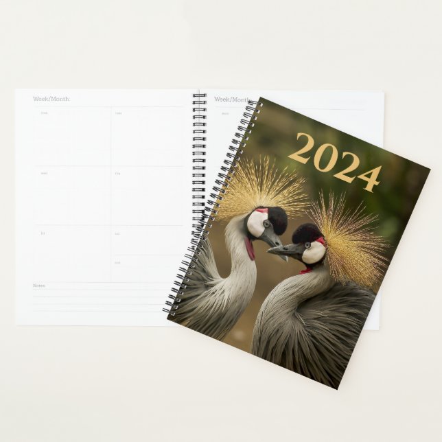 Bird Lover Pattern Undated Personal Yearly Planner (Display)