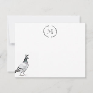 Bird Lover Pigeon Personalised Royal Card