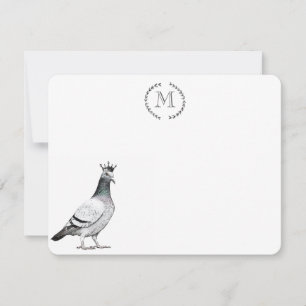 Bird Lover Pigeon Personalised Royal Card