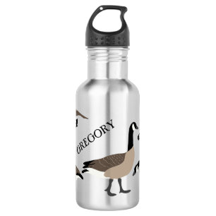 Bird Lovers Canada Geese Illustration Personalised 532 Ml Water Bottle