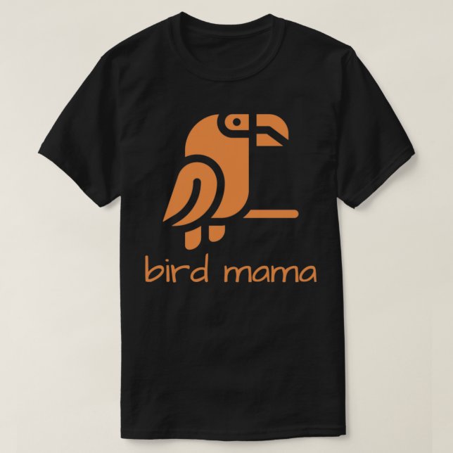 Bird Mama Orange T-Shirt (Design Front)