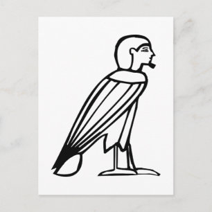 Bird man(Soul), Egyptian hieroglyph Postcard