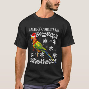 Bird Merry Christmas Ornament Sun Conure Ugly Xmas T-Shirt