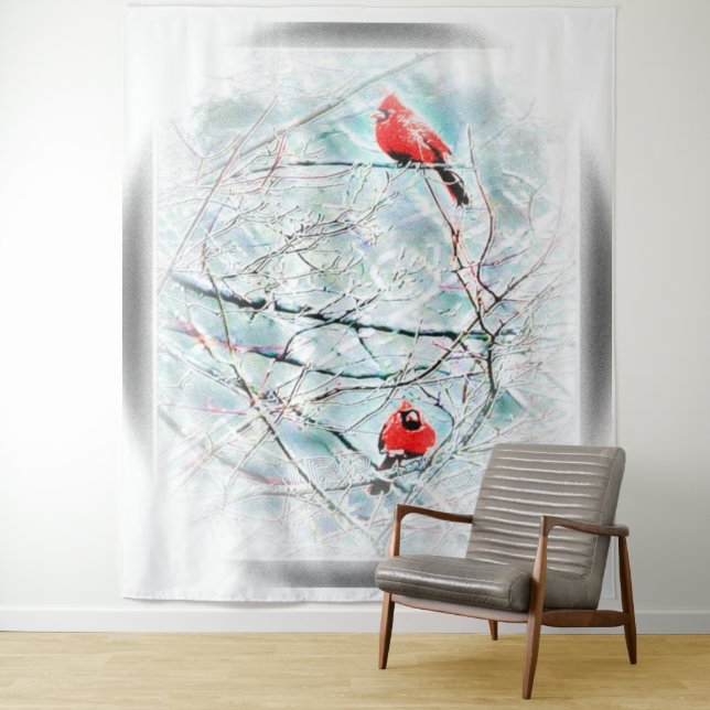 Bird Models: Cardinal Life 01-01 Tapestry (In Situ)