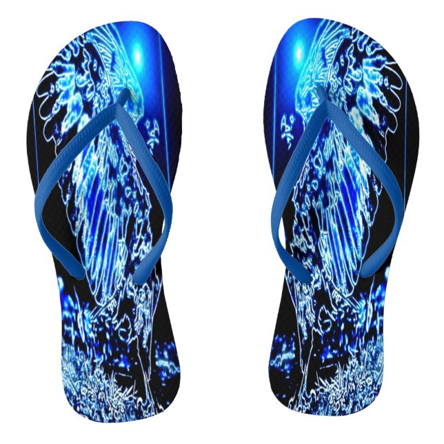 Bird Models: Magnified Eagle 01-01 Flip Flops (Footbed)