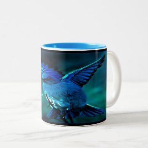 Bird Models: Mountain Bluebird 01-01 Two-Tone Coffee Mug
