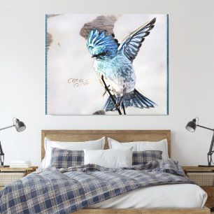 Bird Models: Mountain Bluebird 01-02 Canvas Print