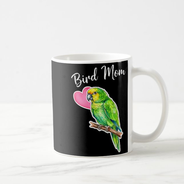 Bird Mom Parrot Mom Green Cheek Conure Mom  Coffee Mug (Right)
