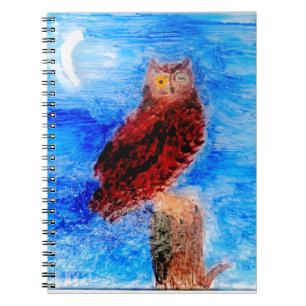 Bird Moonlight Owl Notebook