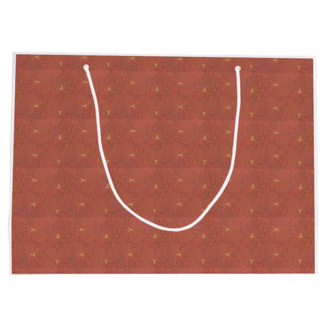 Bird Motif gift bag - tiny print (Back)