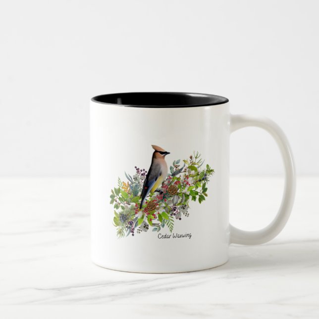 Bird Mug Cedar Waxwing (Right)