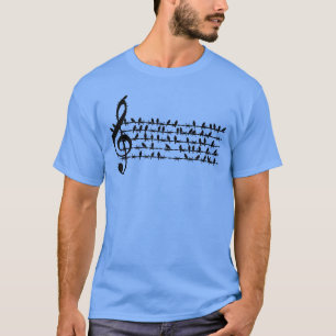 Bird Music Note Funny Clef Musician Art Gifts Men T-Shirt