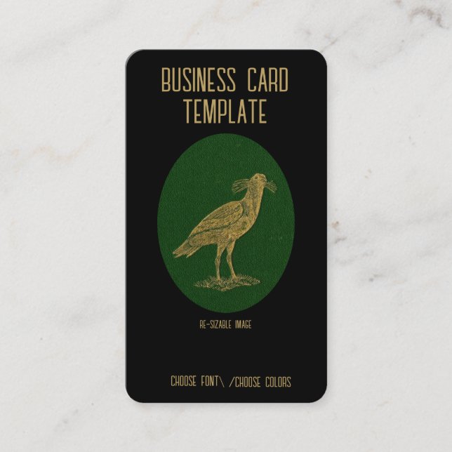 Bird Nature Black Birds Crow Business Card (Front)