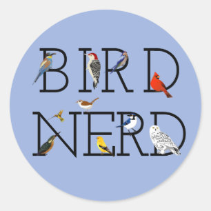 Bird Nerd Assortment Two Classic Round Sticker