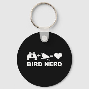 Bird Nerd Birdwatcher Birder Custom Colour Key Ring