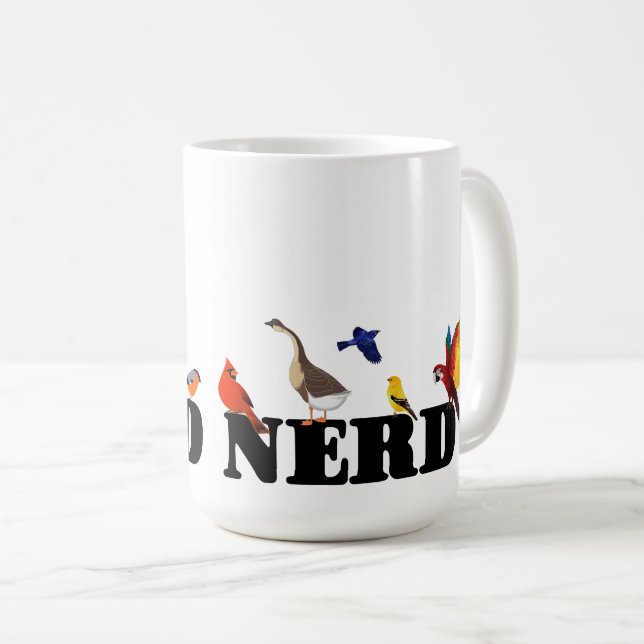 Bird Nerd Coffee Mug (Front Right)