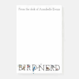 Bird Nerd Collection Five Personalize Post-it Notes