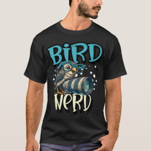 Bird Nerd Cute Owl Oversized Glasses Camera Funny T-Shirt