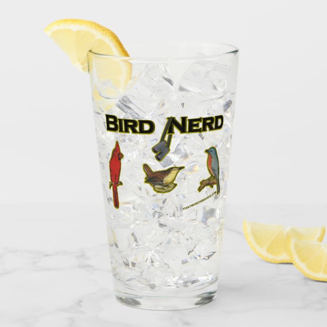 Bird Nerd Fun Beer Glass (Front Ice)