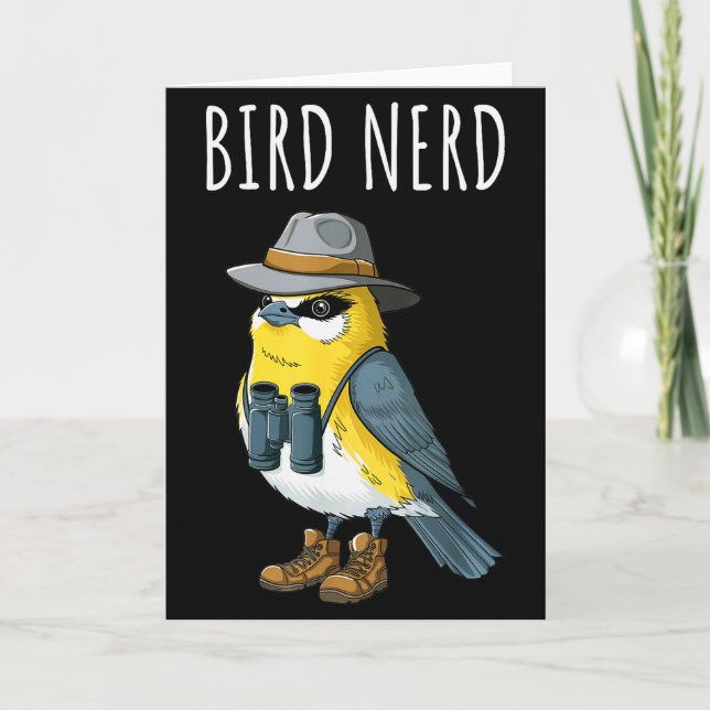 Bird Nerd Funny Bird Watching Birding Bird Lover W Card (Front)