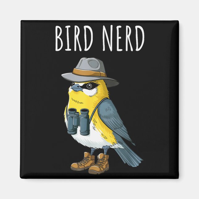 Bird Nerd Funny Bird Watching Birding Bird Lover W Magnet (Front)