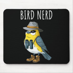 Bird Nerd Funny Bird Watching Birding Bird Lover W Mouse Mat