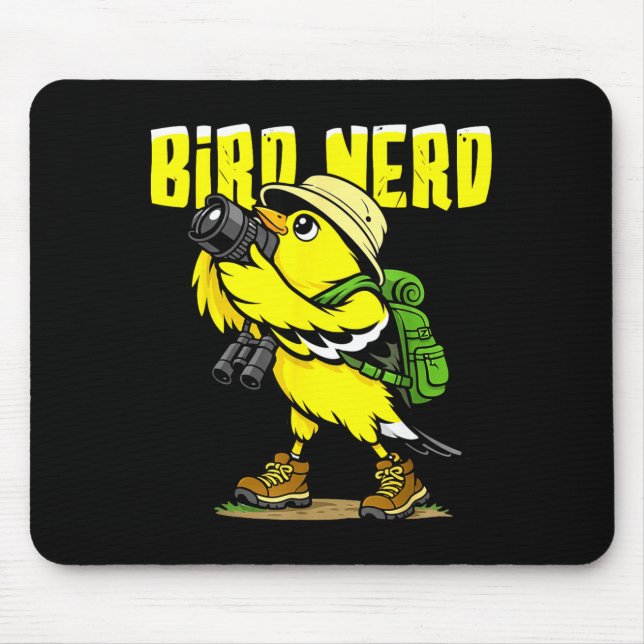 Bird nerd funny bird watching birds american mouse mat (Front)