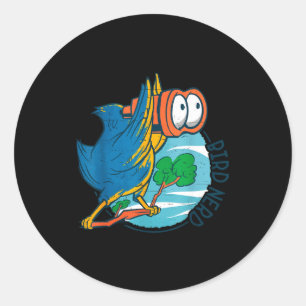 Bird Nerd Funny Bird Watching Birds Lover Ornithol Classic Round Sticker